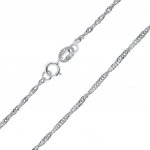 SILVEGO Zlatý řetízek singapur AWSGVD025NGW – Zboží Dáma