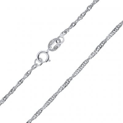 SILVEGO Zlatý řetízek singapur AWSGVD025NGW – Zboží Dáma