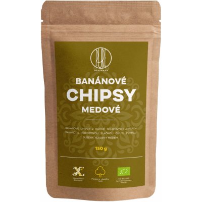 BrainMax Pure Banánové chipsy medové BIO, 150 g – Zbozi.Blesk.cz