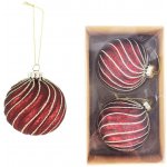 MOREX s.r.o. Vánoční skleněné ozdoby červené 2 ks – Hledejceny.cz