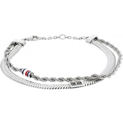 Tommy Hilfiger Dvojitý ocelový náramek Layered 2780981 – Zboží Dáma