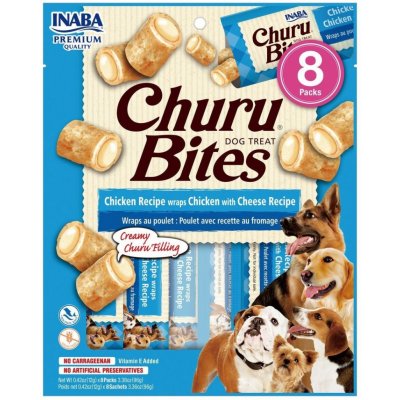 Churu Dog Bites Chicken wraps Chicken+Cheese 8 x 12 g – Zboží Mobilmania
