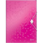 Leitz Desky s gumičkou WOW, A4, PP, růžová – Hledejceny.cz