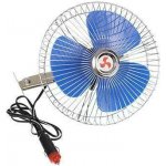 Ventilátor do auta otočný kovový 8'' 12V pevná montáž