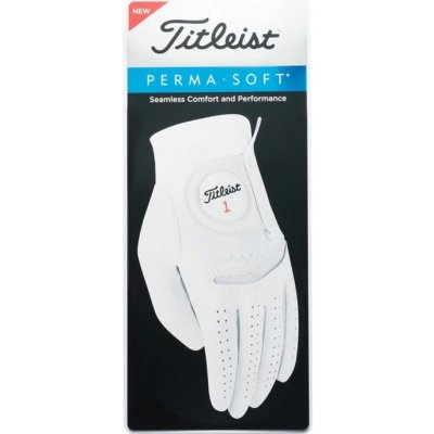 Titleist Perma Soft Mens Golf Glove bílá Pravá XL