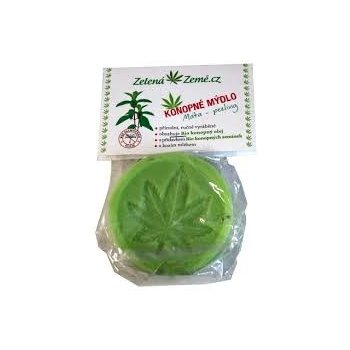 Zelená Země Konopné mýdlo peelingové Máta 80 g