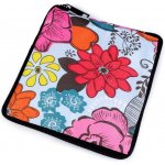 Prima-obchod Skládací nákupní taška se zipem pevná 38x44 cm 28 modrá ledová květy – Zboží Dáma