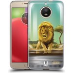 HEAD CASE silikonový obal na mobil Lenovo Moto E4 vzor Zvířátka v těžítku lev (Pouzdro gelové HEAD CASE na mobil Lenovo Moto E4 vzor Zvířátka v těžítku lev) – Zboží Živě