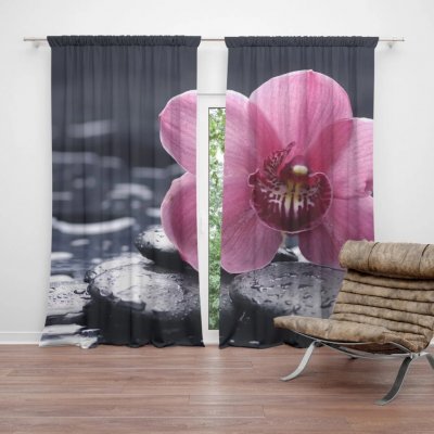 Sablio Závěs Orchidej: 2ks 140x250cm – Hledejceny.cz