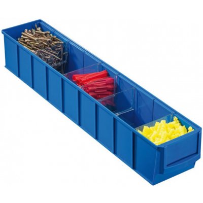 Allit Plastový regálový box ShelfBox 91 x 500 x 81 mm modrý – Zbozi.Blesk.cz