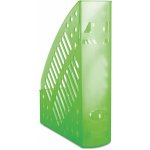 Stojan na časopisy, transparentní, zelený, plastový, 70 mm, DONAU – Zboží Dáma