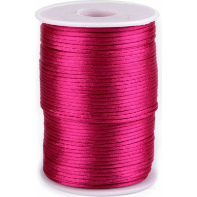 Saténová šňůra Ø2 mm - 10m Barva: růžová tmavá – Hledejceny.cz