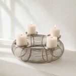 BOLTZE Kovový adventní svícen ve stříbrné barvě – Sleviste.cz
