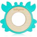 BabyOno dřevěné silikon kousátko krab tyrkysová – Zboží Dáma
