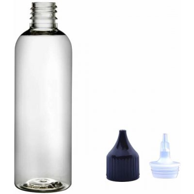 Via Plastová lahvička čirá s černou špičkou Via 100 ml – Zbozi.Blesk.cz