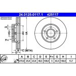 Brzdový kotouč ATE 24.0125-0117.1 | Zboží Auto