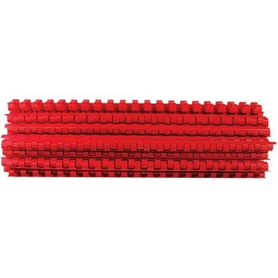 Generic Hřbet plastový 10 mm, 41-55 listů, červený, 100 ks – Zboží Živě