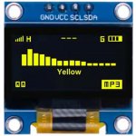 Grafický OLED displej 0.96" 128x64 I2C žlutý – Sleviste.cz