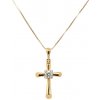 Přívěsky Beny Jewellery Zlatý Přívěsek Kříž se Zirkonem k1200823