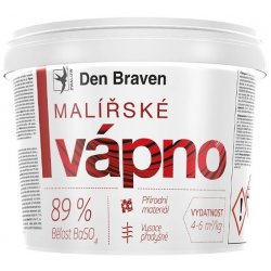 DEN BRAVEN Malířské vápno bílé 89% bělost 11 kg