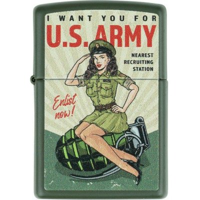 ZIPPO U.S. ARMY Enlist Pin Up benzínový – Hledejceny.cz