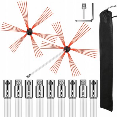 SucceBuy Komínový komínový kartáč Bílý Nylon 10 m – Zboží Dáma