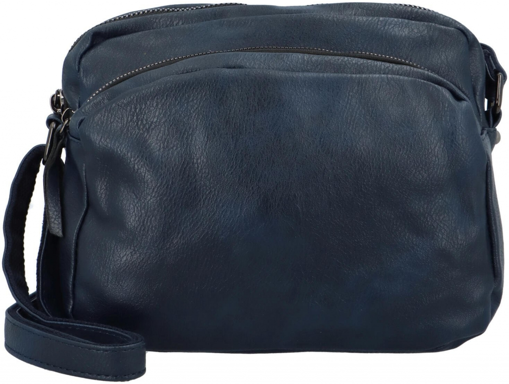 Příjemná dámská koženková crossbody Silvester tmavě modrá