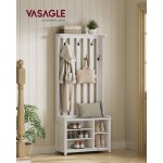 VASAGLE Předsíňová stěna Vintage 81 x 180 x 35 cm bílé dřevo – Hledejceny.cz