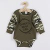 Kojenecké body NEW BABY Kojenecké body s dlouhým rukávem Army girl