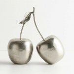 KARE Design Dekorační objekt Cherry, stříbrný – Hledejceny.cz