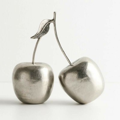 KARE Design Dekorační objekt Cherry, stříbrný – Hledejceny.cz