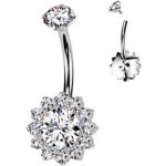 Šperky4U piercing do pupíku titan čirá TIT1351-C – Zboží Dáma