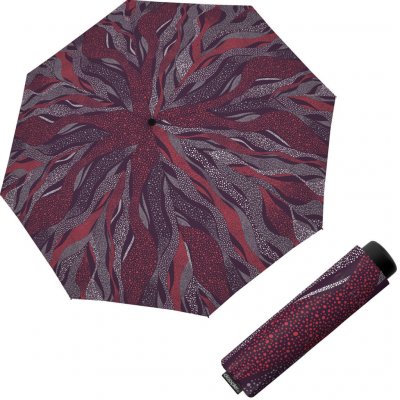 Doppler Mini Fiber Whisper dámský skládací deštník vínová – Sleviste.cz