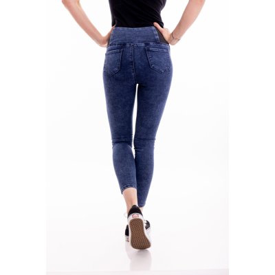 Džegíny s gumou v pase tmavě modré Tmavě modrá – Sleviste.cz