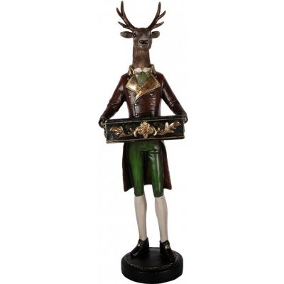 Clayre & Eef Hnědá veliká dekorace jelen Deer s truhlou - 32*31*96 cm - Clayre & Eef – Hledejceny.cz