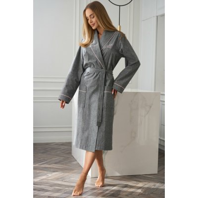 L&L dámský župan Coco long grey šedá – Sleviste.cz