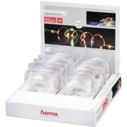 Hama USB LED světelný řetěz, barevný, 3 m, 12 ks v displeji, cena je uvedená za 1 kus; 12346