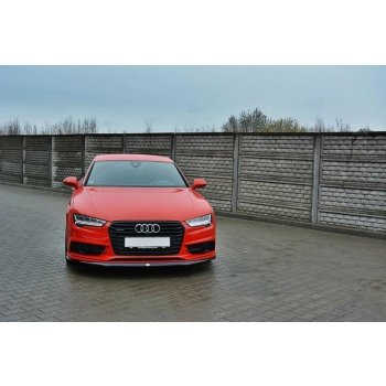 Maxton Design spoiler pod přední nárazník pro Audi A7, S7 C7 FL Facelift, černý lesklý plast ABS
