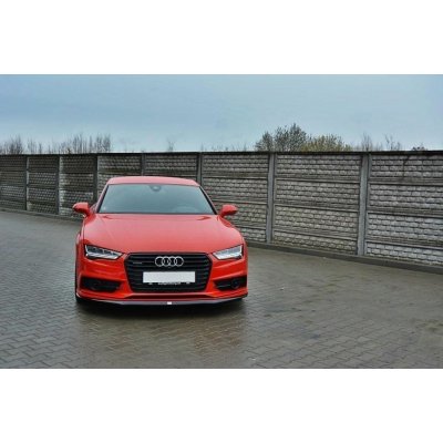 Maxton Design spoiler pod přední nárazník pro Audi A7, S7 C7 FL Facelift, černý lesklý plast ABS