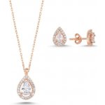 Olivie stříbrná sada šperků KAPKA ROSE 7352 – Zboží Dáma