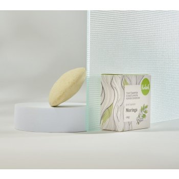 Kvítok tuhý šampon s kondicionérem proti lupům Moringa 50 g