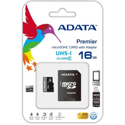ADATA microSDHC 16 GB class 10 4713435794043 – Zboží Mobilmania