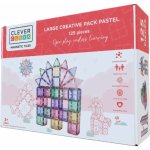 Cleverclixx Magnetická stavebnice Large Creative Pack Pastel 125 ks – Zboží Živě