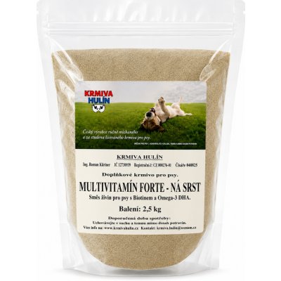 Krmiva Hulín Multivitamín Forte s Biotinem Omega-3 DHA na srst pro psy 2,5 kg – Hledejceny.cz