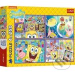 Trefl SpongeBob 4 x Bláznivý svět SpongeBoba 250 dílků – Hledejceny.cz