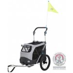 Vozík za kolo Trixie s funkcí rychlého skládání šedý S 58 x 93 x 74/114 cm – Zboží Dáma