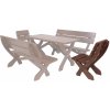 Zahradní židle a křeslo Drewmax MO111 zahradní židle z masivního smrkového dřeva 48x62x89cm Ořech