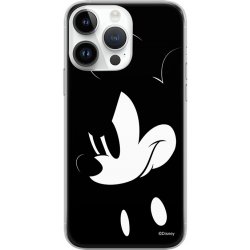 Pouzdro AppleMix DISNEY Apple iPhone 13 Pro - hlava myšáka Mickeyho - gumové - černé