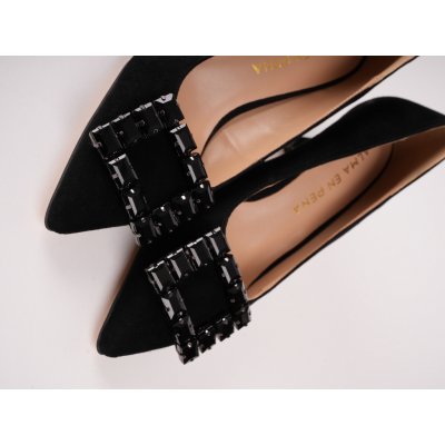 ALMA EN PENA lodičky semiš černé s páskem – Zbozi.Blesk.cz