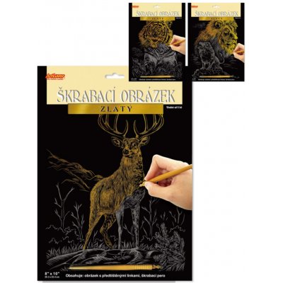 SMT Creatoys Škrabací obrázek stříbrný A4 23x32cm 3 druhy – Sleviste.cz